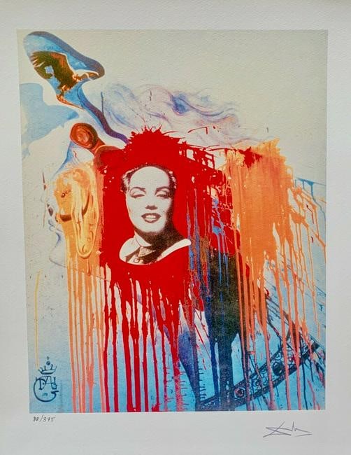 Dali Limited Edition Print: This piece is a facsimile signed on the lower right. Pencil numbered from an edition of 375. The paper measures 17" x 13". The image measures 13" x 11". Made on thick quality archival paper.