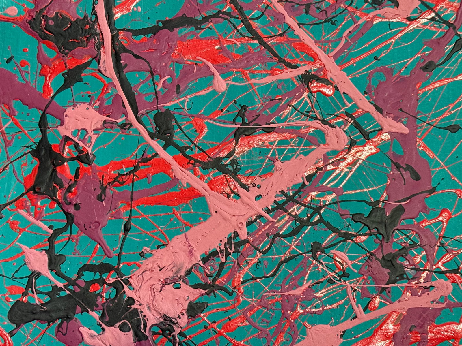 Jackson Pollock Abstract Painting on Paper: Jackson Pollock Abstract Painting on Paper -Approx Painting Size: 12 x 9 Inches. Jackson Pollock is famous for helping to create a whole new art movement called Abstract Expressionism. Abstract Expres