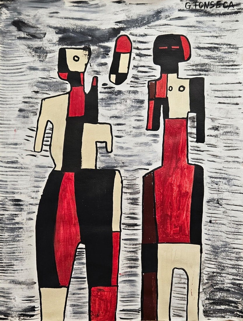 Abstract Acrylic Canvas, signed G Fonseca (1 of 3)