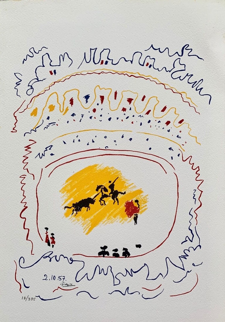 PABLO PICASSO Print: PABLO PICASSO Print This piece is facsimile signed on the lower right. Pencil numbered from an edition of 500. Paper measures 16" x 11". Made on thick quality archival paper.