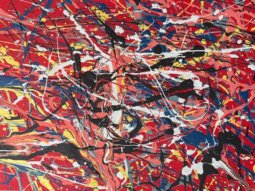 Jackson Pollock Style Abstract Expressionist Painting (1 of 2)