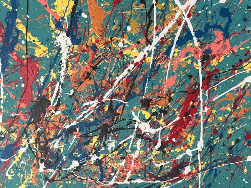 Jackson Pollock Style Abstract Expressionist Painting (1 of 2)