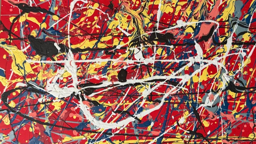 Jackson Pollock Style Abstract Expressionist Painting (1 of 2)
