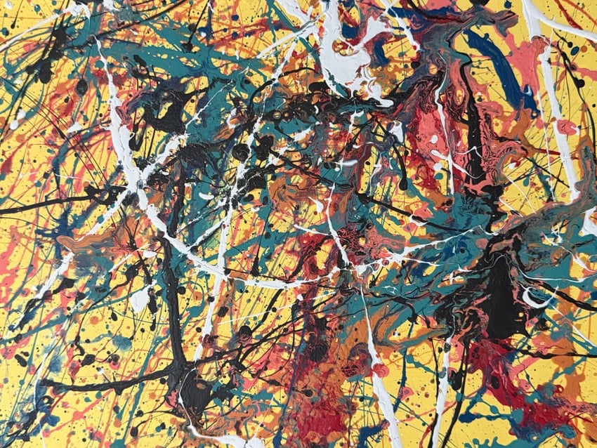 Jackson Pollock Style Abstract Expressionist Painting (1 of 2)