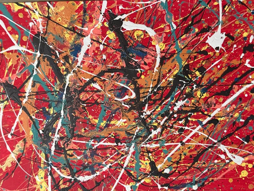 Jackson Pollock Style Abstract Expressionist Painting (1 of 2)