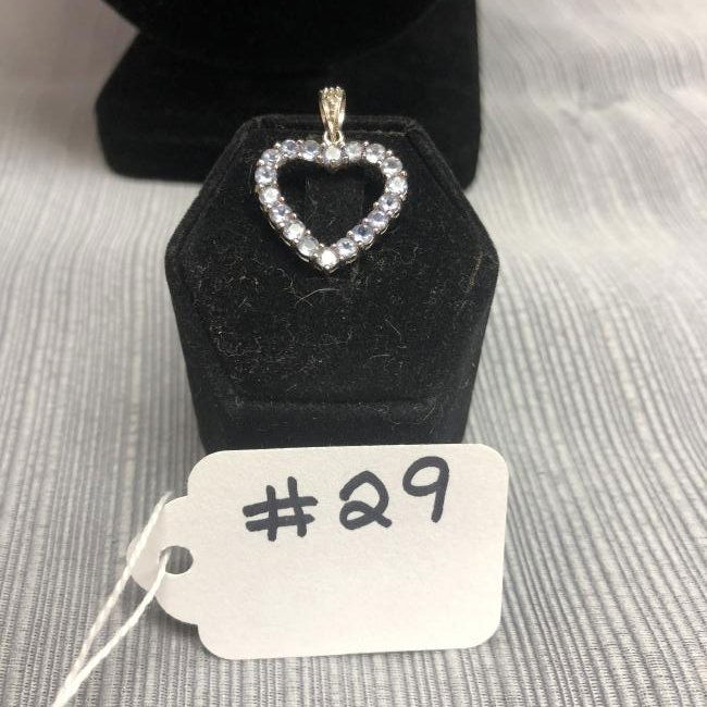 Tanzanite 14K White Gold Pendant: !4K Gold