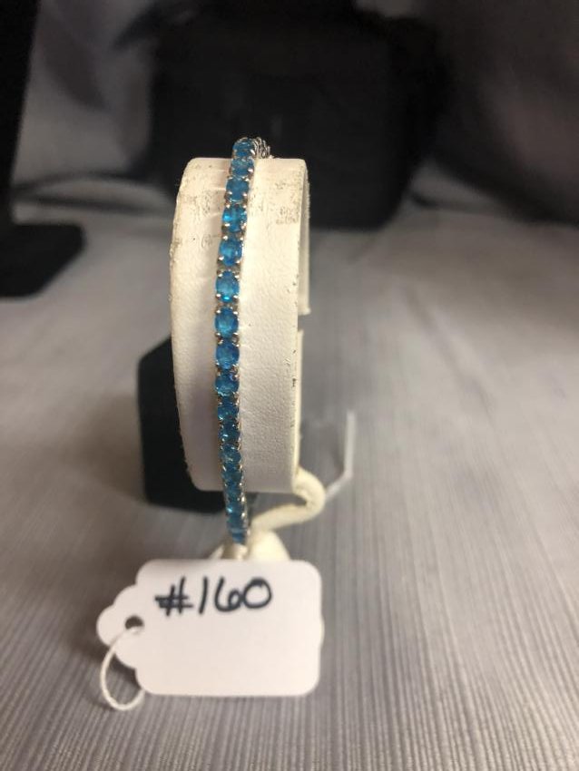 Glacier Topaz Tennis Bracelet: Sterling Silver