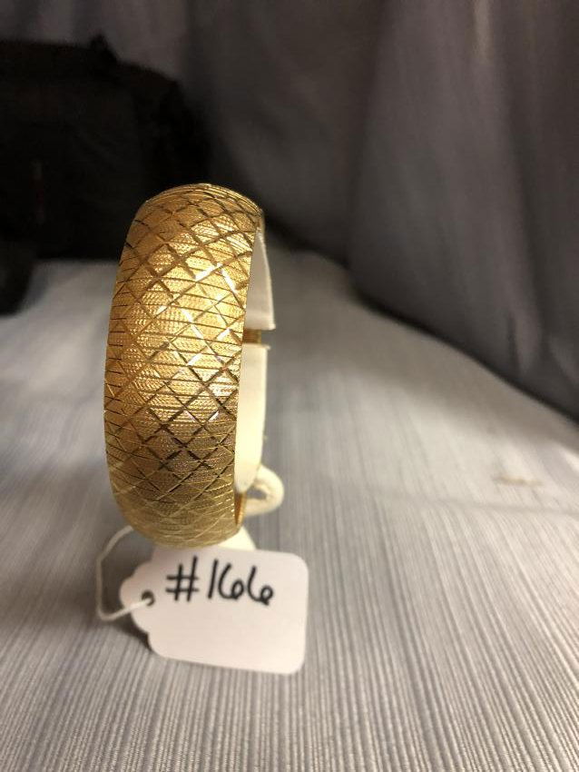 18k gold over Bronze Bangle Bracelet (1 of 1)