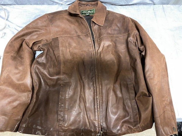 Brown Leather Coat (1 of 4)