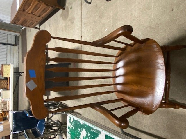 Rocking Chair: Big Wooden Rocking Chair 17"X24"X43"