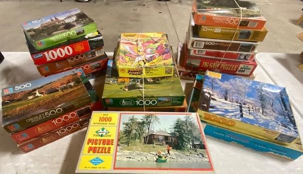 Lot of vintage puzzles: Lot of several vintage said to be complete puzzels for our times of quarantine