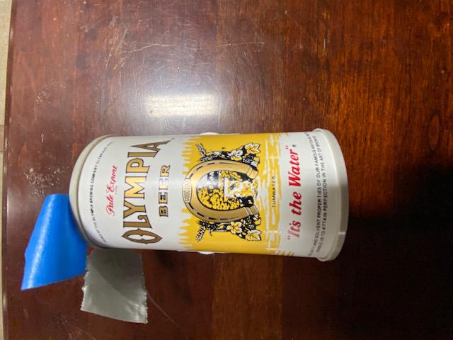 olympia beer can radio: battery operated