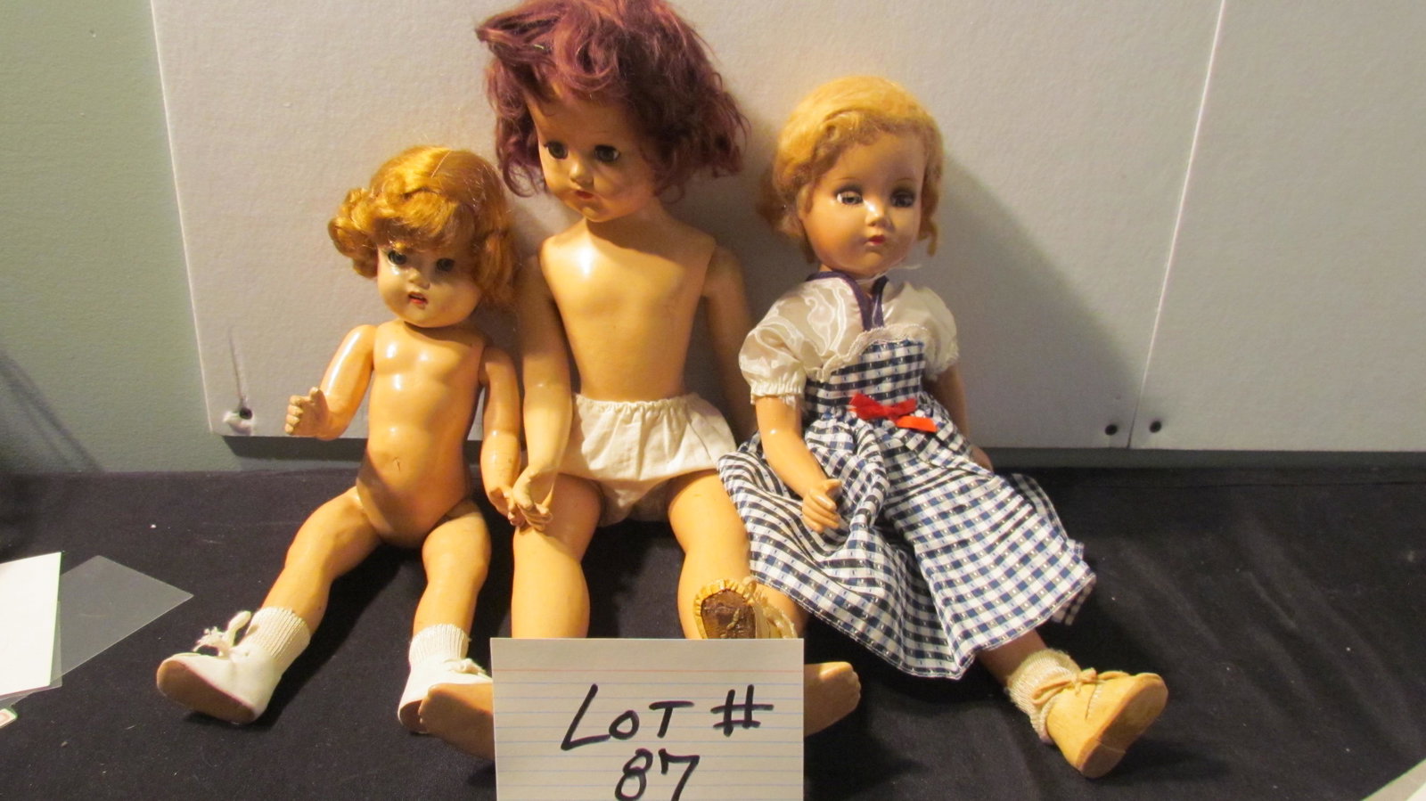 Lot of 3 Dolls: this is a lot of 3 antique to vintage dolls