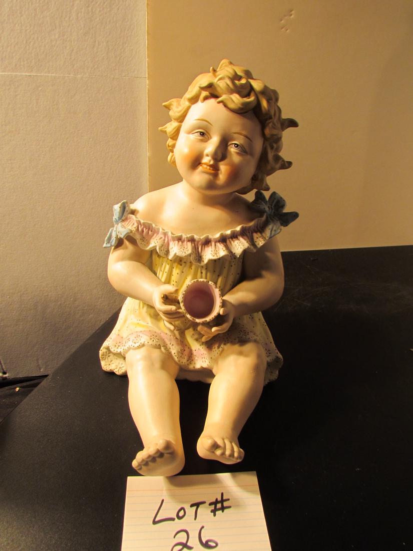 Large Piano Baby: this is a Large Germany Porcelain Figure 15x10x12