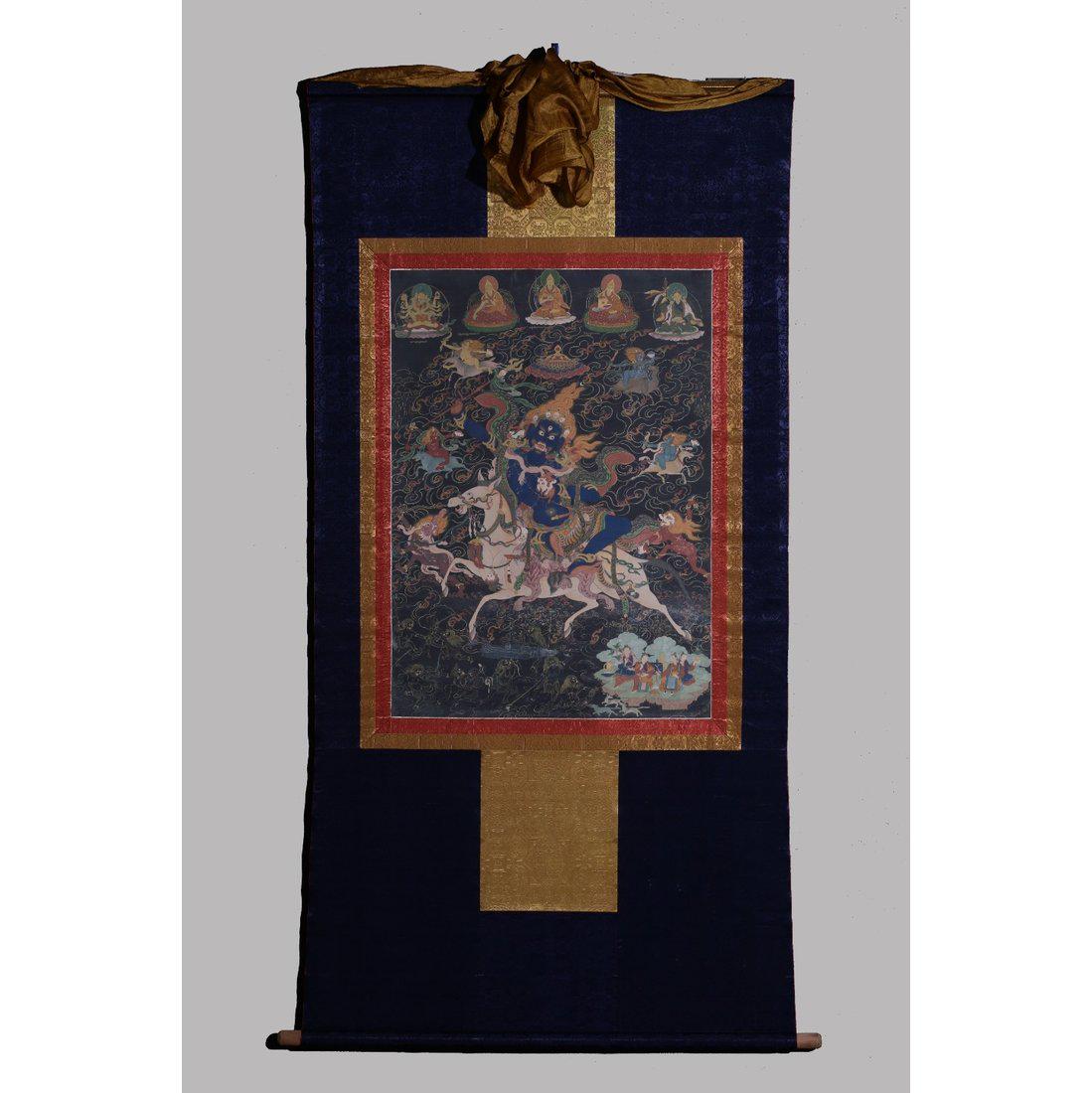 Qing Dynasty Mineral colored Thangka (1 of 9)