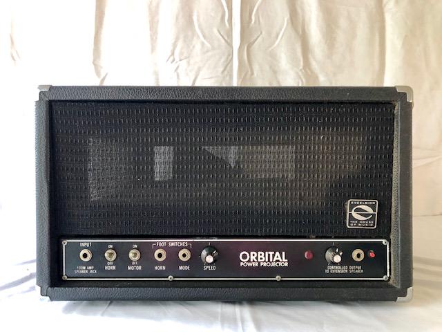 Oliver Sound Model OP-1 Orbital Power Projector: Oliver Sound Model OP-1 Orbital Power Projector. S/N 7082. Has not been extensively tested or used in a quite a while. Comes as-is/as-shown. Outer case measures approx. 19 1/4" by 19 1/4" by 11 1/4" i