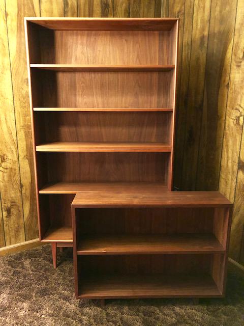 Danish Mid-Century Modern Wooden Bookcase Shelves Pair (1 of 7)