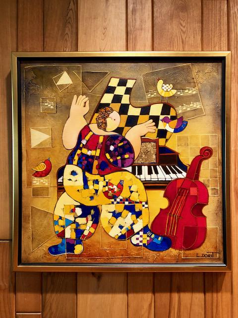 Levi DORIT Framed Abstract Oil on Canvas (1 of 4)