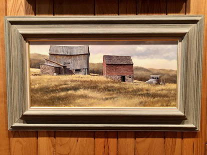 A. Hale JOHNSON Signed Oil on Board Framed: A. Hale Johnson (American) Noted Landscapist Artist Signed Oil on Board Framed 20 by 34-Inches.