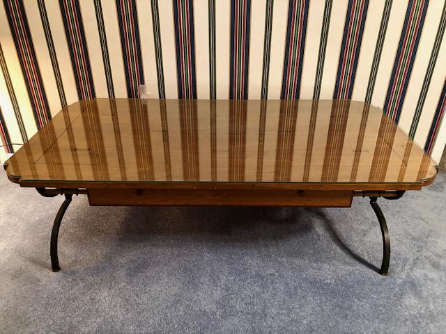 Tomlinson Pavane Mid-Century Wood and Iron Table (1 of 10)