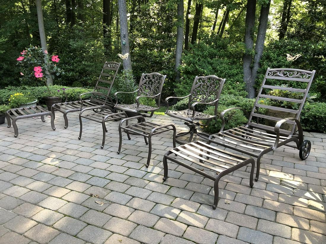 18 Piece Cast Aluminum Outdoor Patio Furniture Set with (1 of 12)