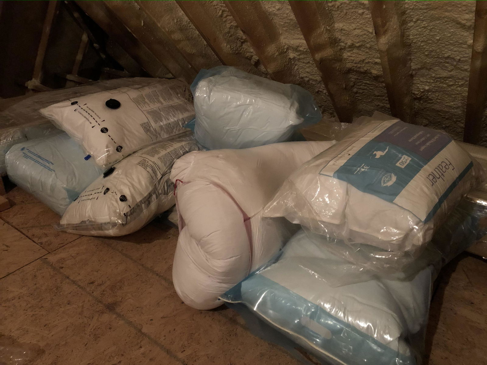 Down Comforter Pillow Lot of 8 Pieces (1 of 1)