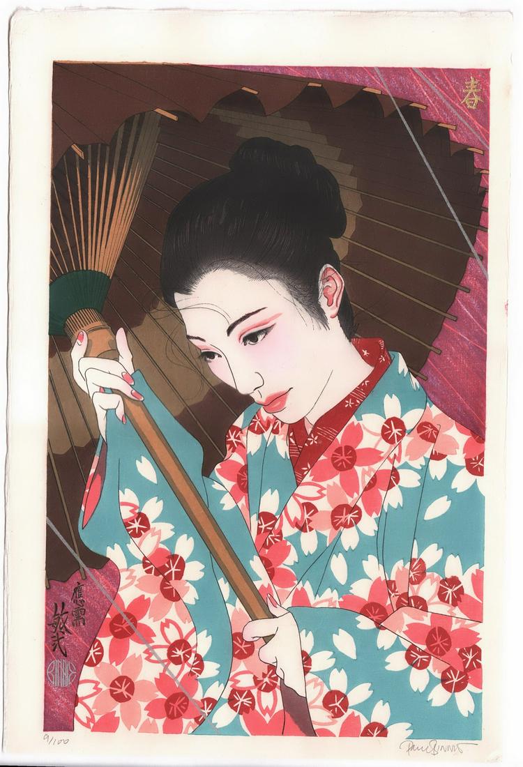 Paul Binnie - Spring 2005 #9/100 woodblock Limited Ed (1 of 2)