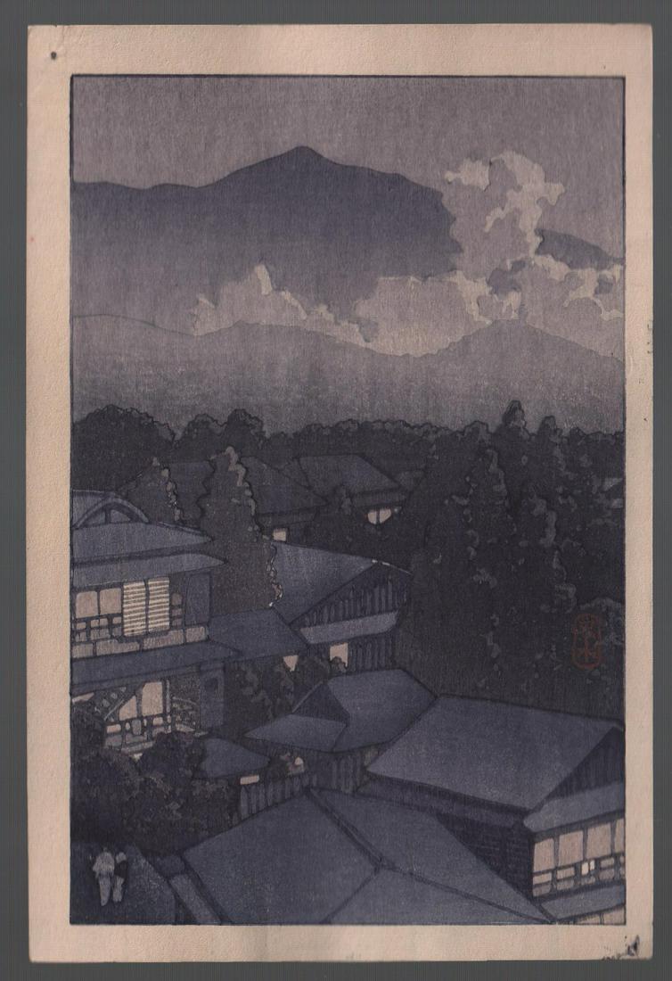 Woodblock: Clouds and Mountain Resort, c.1930s, NR (1 of 2)