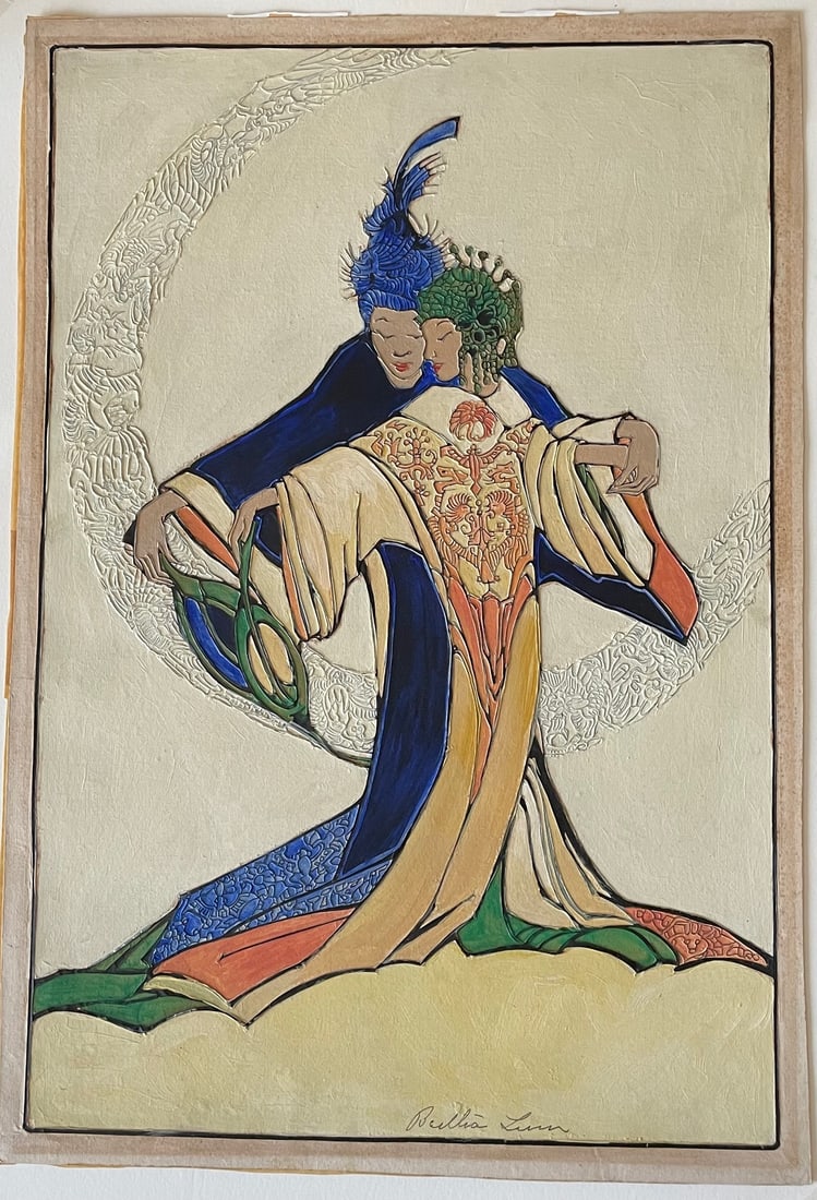 Bertha Lum Woodblock: Ming Wang Yang Kuet, Rare NR 1926 (1 of 2)