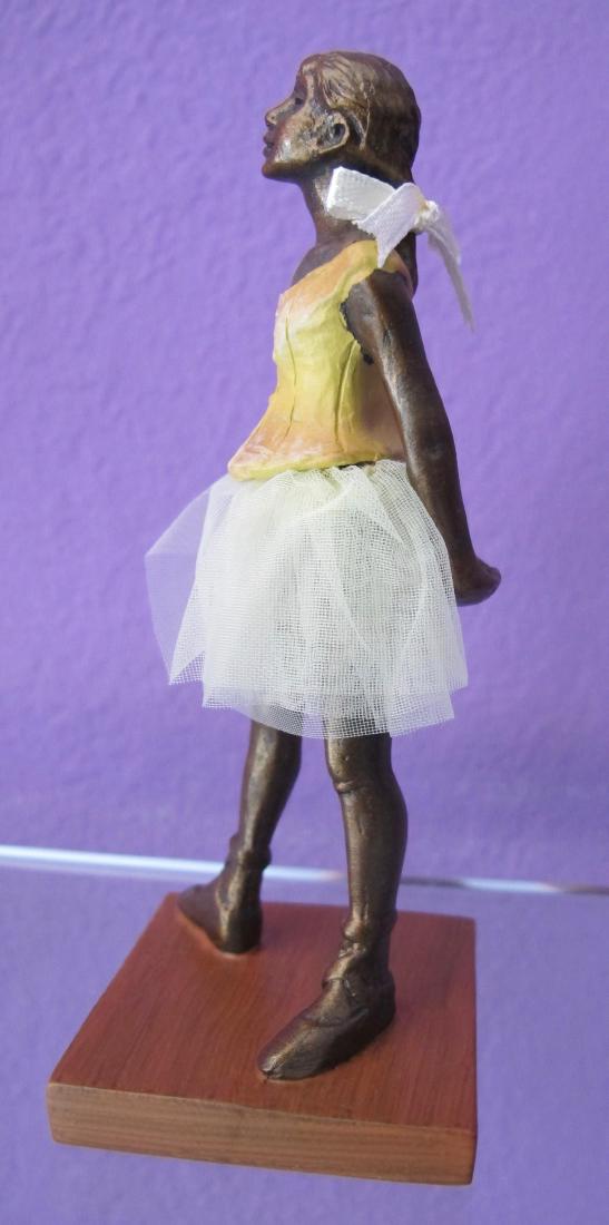 Edgar Degas Fourteen Year Old Little Ballerina Dancer: This is an Edgar Degas sculpture entitled ñThe Fourteen-year-old Dancerî (Petite Danseuse De Quatorze Ans, 1879-1881). Edgar DegasÍ beloved sculpture of a young ballerina, is here reproduced after�