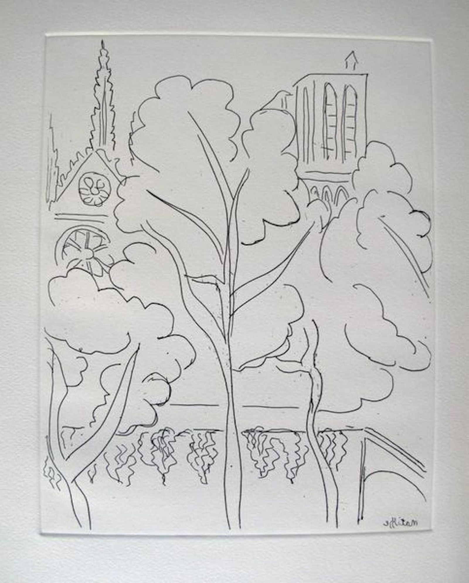 HENRI MATISSE - NOTRE DAME, Etching Signed (1 of 1)