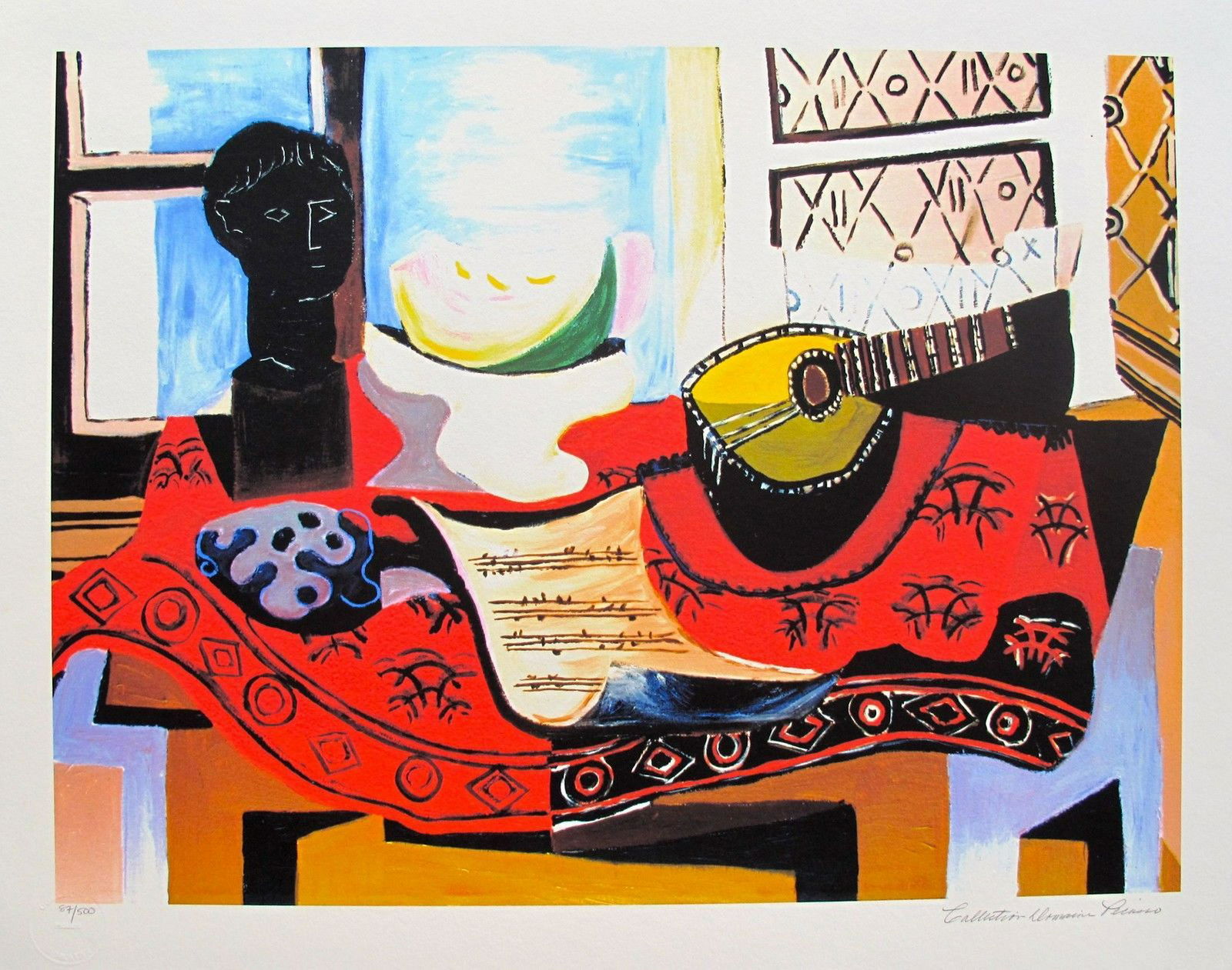 PABLO PICASSO - STILL LIFE WITH MANDOLIN Pablo Picasso (1 of 1)