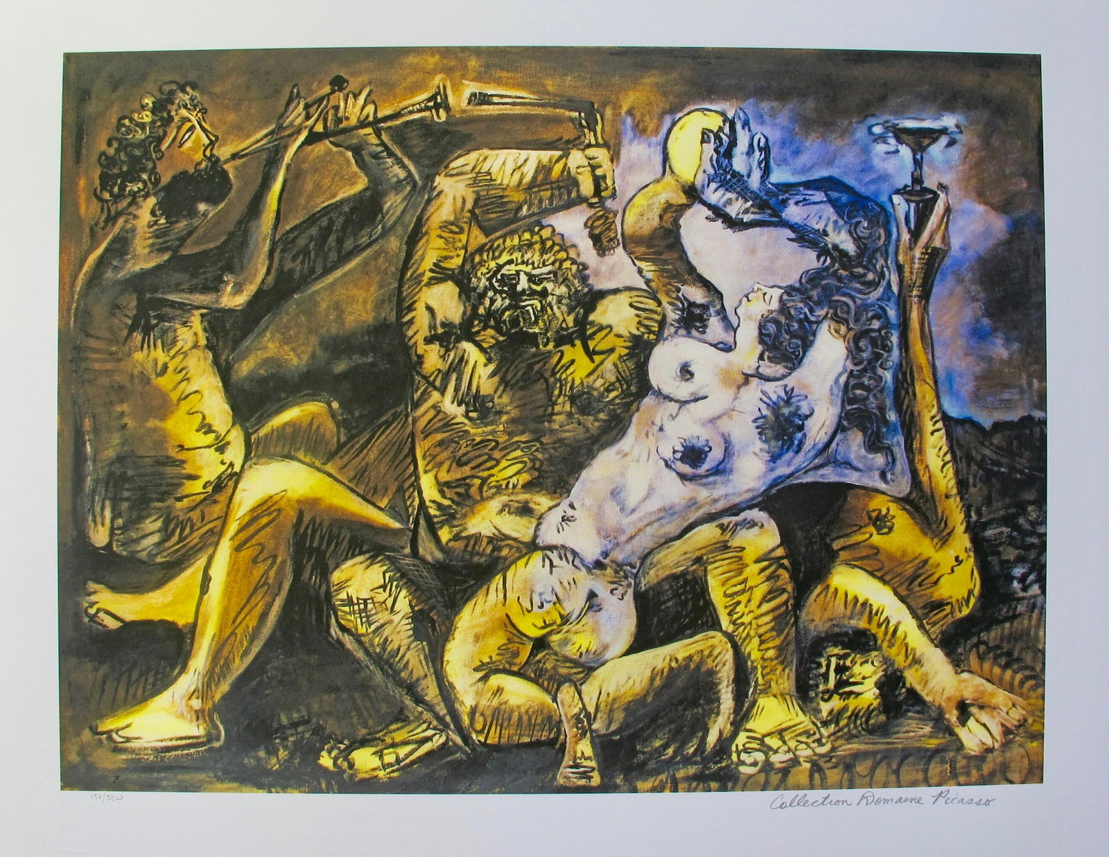PABLO PICASSO - BACCHANAL Pablo Picasso Estate Signed (1 of 1)