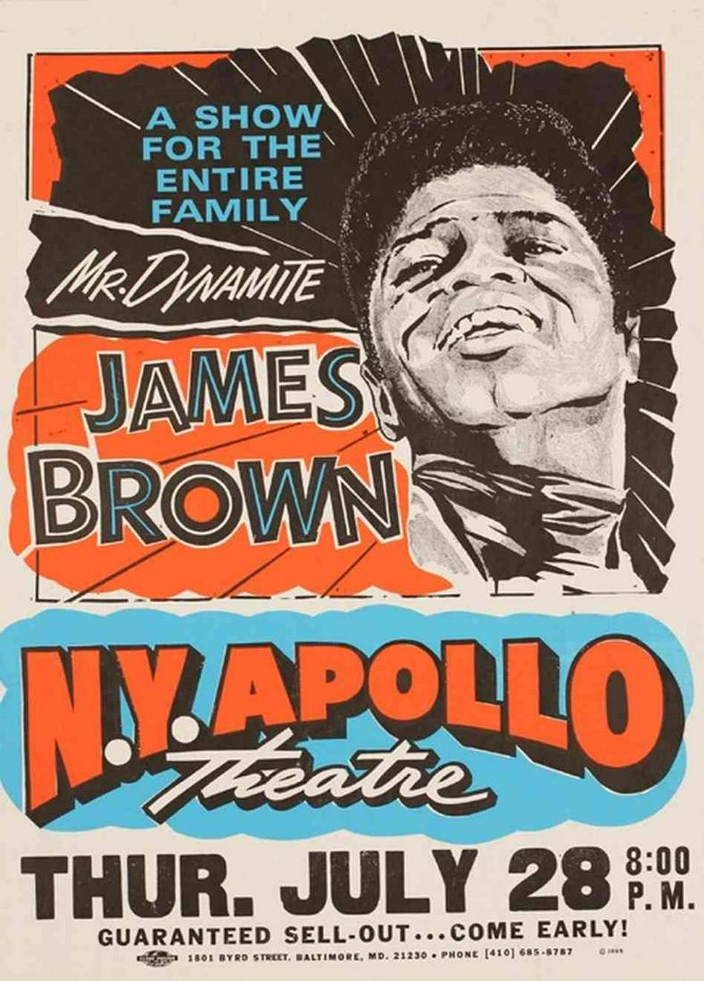 JAMES BROWN, original vintage band poster (1 of 1)