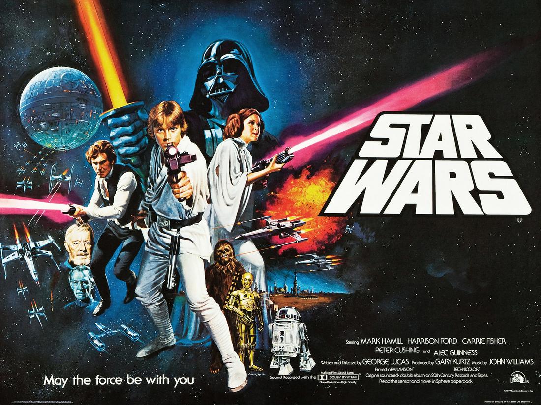 STAR WARS - original printing, cinema poster, quad (1 of 1)