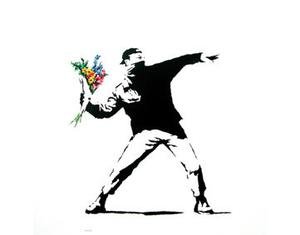 BANKSY - Flowerbomber, art print (1 of 1)