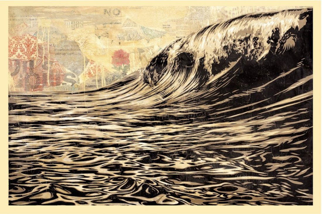 SHEPARD FAIREY - Wave, original signed silkscreen (1 of 1)