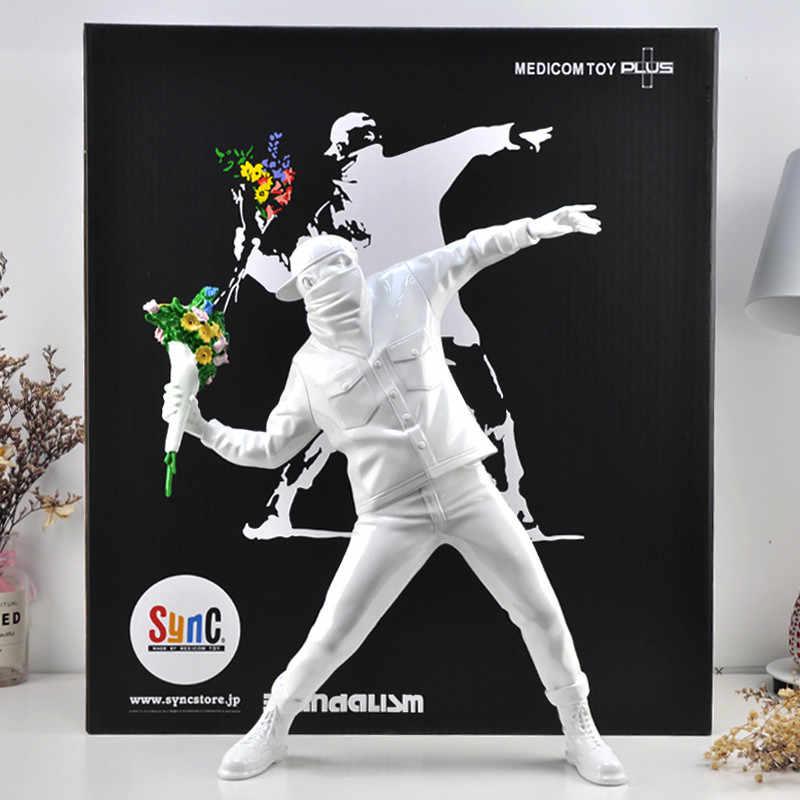 BANKSY - Flower Bomber (white) sculpture (1 of 1)