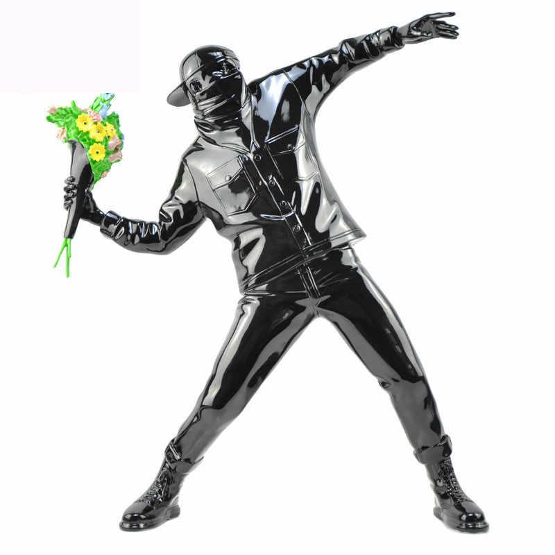 BANKSY - Flower Bomber (black) sculpture (1 of 1)