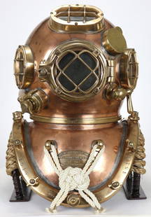 US Navy Mark V Diving Helmet Morse 1942 w/ History: The US Navy Mark V is arguably the most iconic helmet design ever made. Its style and history have made it one of the most popular helmets among collectors worldwide. The model was made for the US Nav