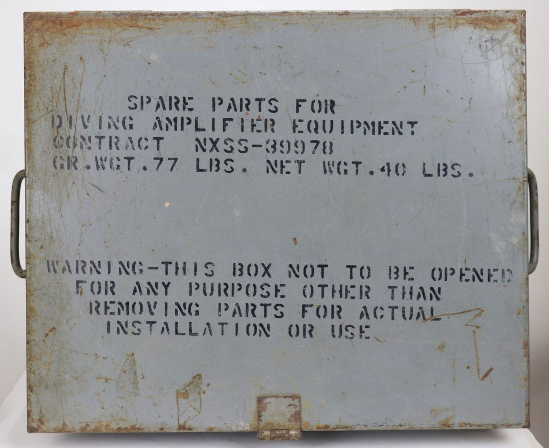WW2 Spare Parts Box Diving Amplifier Comms Equipment Dec 07, 2019 Nation's Attic Inc. in KS