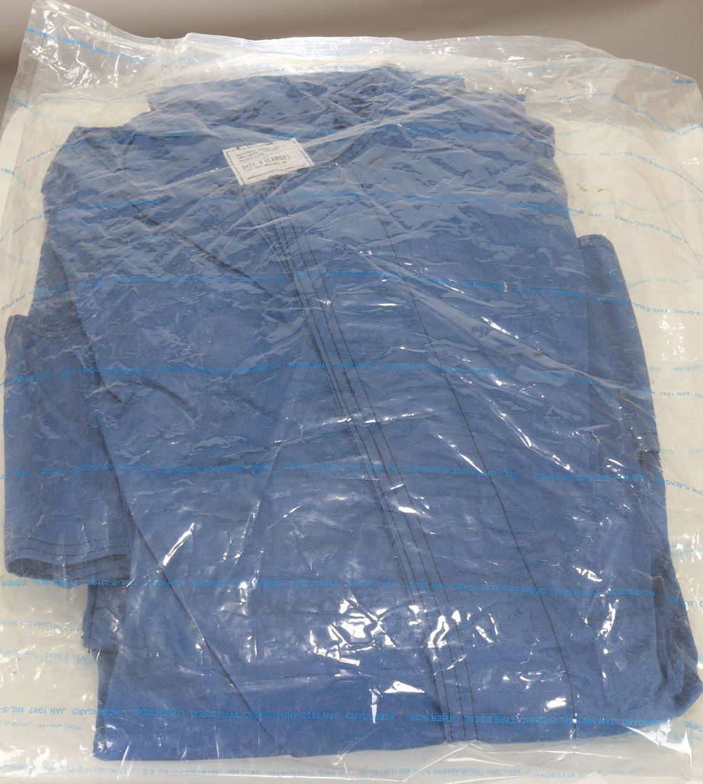 US Navy Mark 12 New Old Stock Size 3 Divers Coveralls: Coveralls, Divers, Mark 12 – Size 3 Large. These are sealed up and brand-new old stock! Probably isn’t many of these surviving – especially in brand new condition. All items will be shipped with