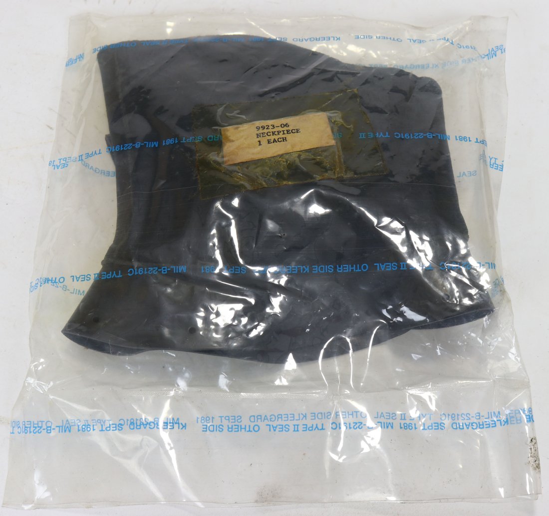 US Navy Mark 12 Diving Suit Neckpiece - NOS: US Navy Mark 12 diving suit neckpiece. This new old stock is sealed with one piece. All items will be shipped with a signature required upon delivery and full insurance either via FedEx or the USPS. W