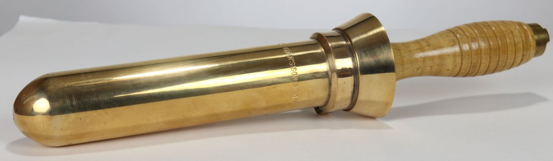 A. Schraders Son US Navy Mark V Diving Knife: This is a classic US Navy standard dive knife used with the Mark V diving helmet and equipment! This knife is marked on the brass sheath A. Schrader's Son Inc. N.Y. The brass sheath is in beautiful po