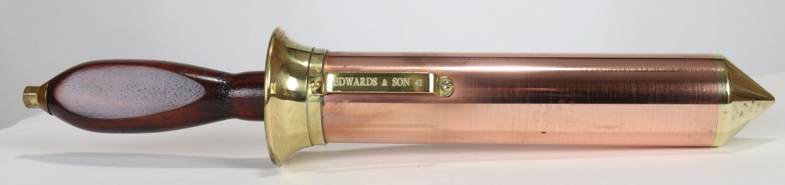 Edwards & Son Sponge Diver Knife Serial Numbered: Very impressive like new sponge divers knife. This style of knife has what is referred to as a shovel end to the blade. The blade is stainless steel and in mint condition. The blade features the name 