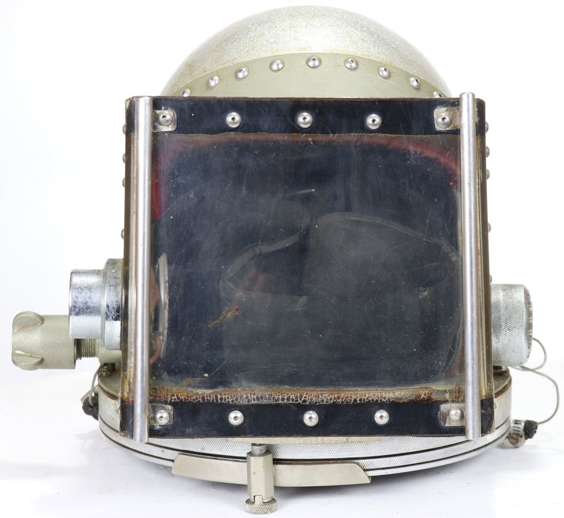 Early 70s Neff Duecy Inspired Fiberglass Diving Helmet: During the early 1970s Louisiana was a hotbed of diving helmet innovation and experimentation. The undisputed king of Louisiana made diving helmets during the 1970s is Joe Savoie. There were also comp