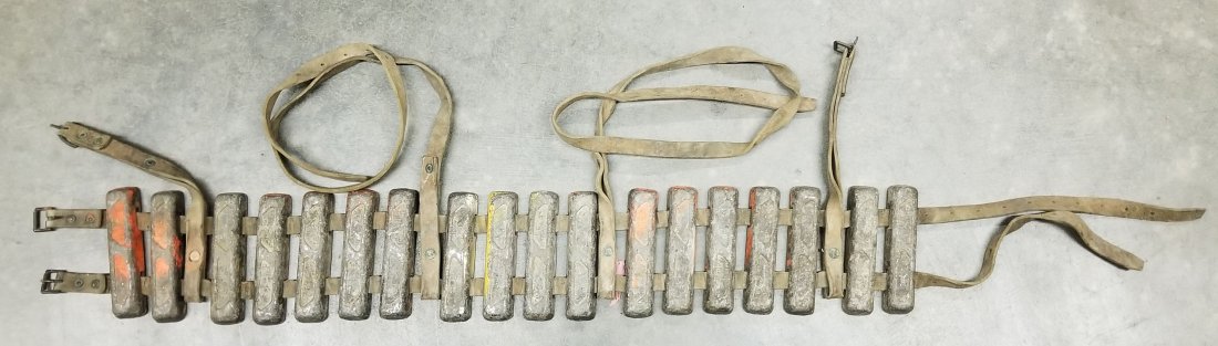 Unusual Craftsweld Divers Weight Belt Banana Type Lead: Rarely seen divers weight belt made by Craftsweld Diving Equipment. In the company catalog they refer to this style of belt as Banana Type form fitting. Each lead weight is marked Craftsweld Diving Eq