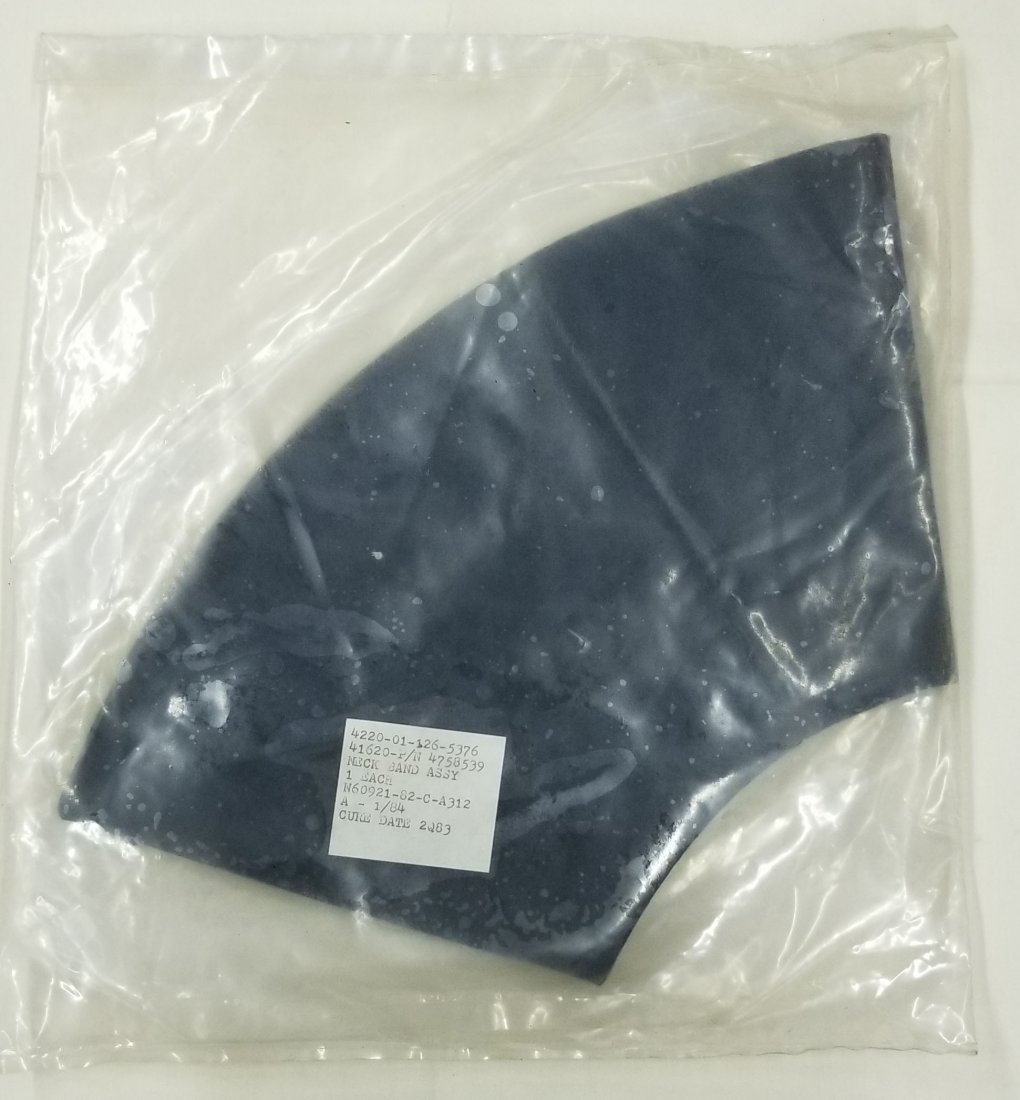 Mark 12 Diving Helmet Neck Band Assembly NOS #2: New old stock (NOS) sealed Neck Band Assembly for Mark 12 diving helmet.
