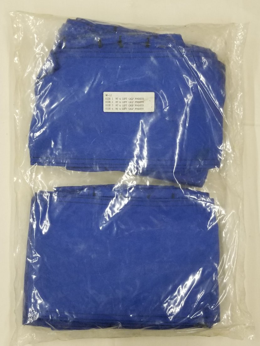 Mark 12 Diving Suit Right & Left Calf Pockets NOS: New old stock (NOS) calf pockets size 1, 2, 3 and 4 for both the left and right side.