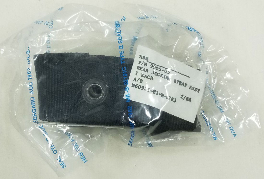 Mark 12 Diving Helmet Rear Jacking Strap Assembly - NOS: New old stock (NOS) rear jocking strap assembly - sealed.